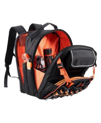 Tool Backpack, 45 Pockets, Heavy-Duty Tool Organizer with Laptop Compartment & Reinforced Fabric Base, Electrician Jobsite Bag