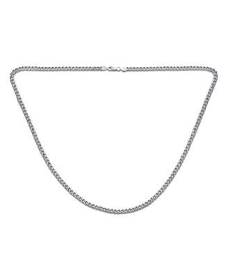 Solid 6MM Miami-Cuban Link Chain Necklace .925 Sterling Silver 16 Inch