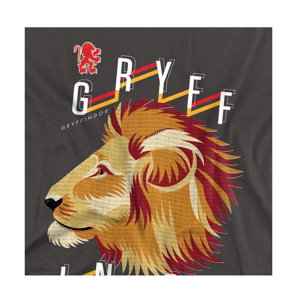 Harry Potter Men's Gryffindor Textured Lion Headshot T Shirt