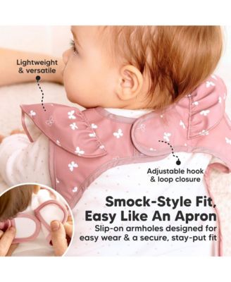 2-Pack Fae Waterproof Bibs for Baby Girl, Boy - Large Baby Bibs for Eating, Infant Feeding Essentials, Lightweight, Cute