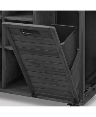 78.3" Outdoor Kitchen Island with Foldable Grill Table.