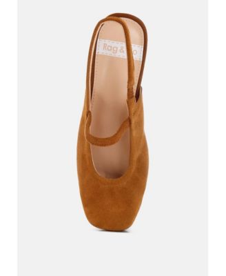 Womens Bounzi Soft Suede Leather Slingback Sandals