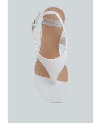 Womens Wami Real Leather Wedge Sandals