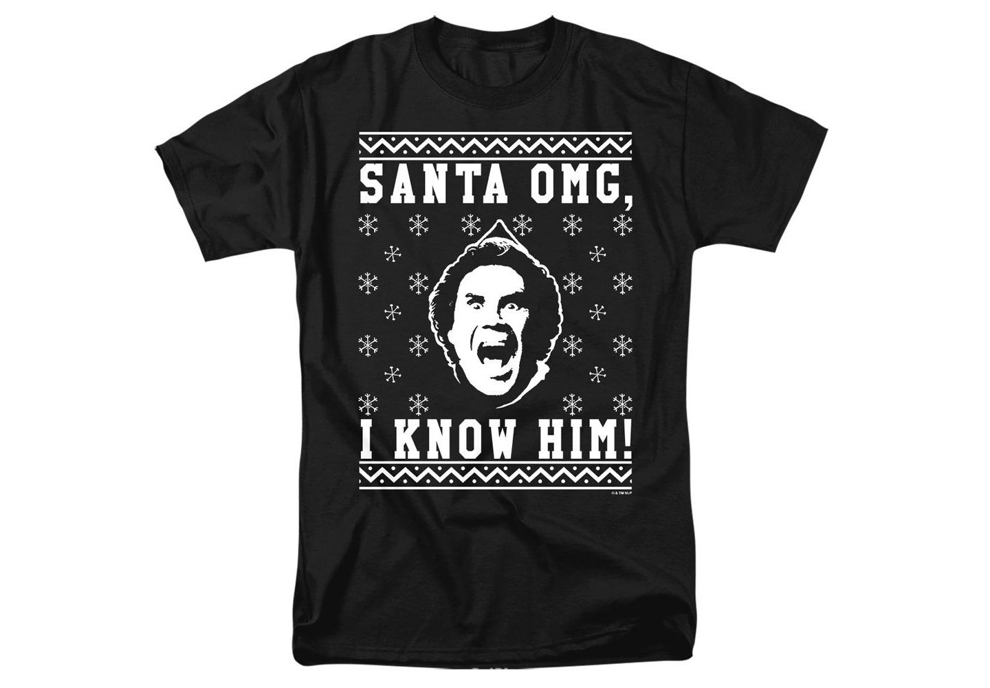Мужской свитер Elf Omg Faux Sweater T Shirt, цвет: Чёрный — фото 1