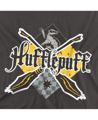Men's Hufflepuff Broomstick Badger Logo T Shirt