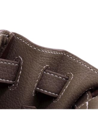 Kelly 28 Handbag Grey Clemence with Palladium Hardware