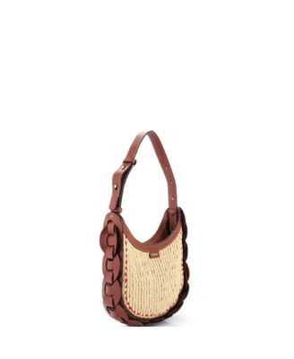 Small Darryl Hobo Raffia and Leather