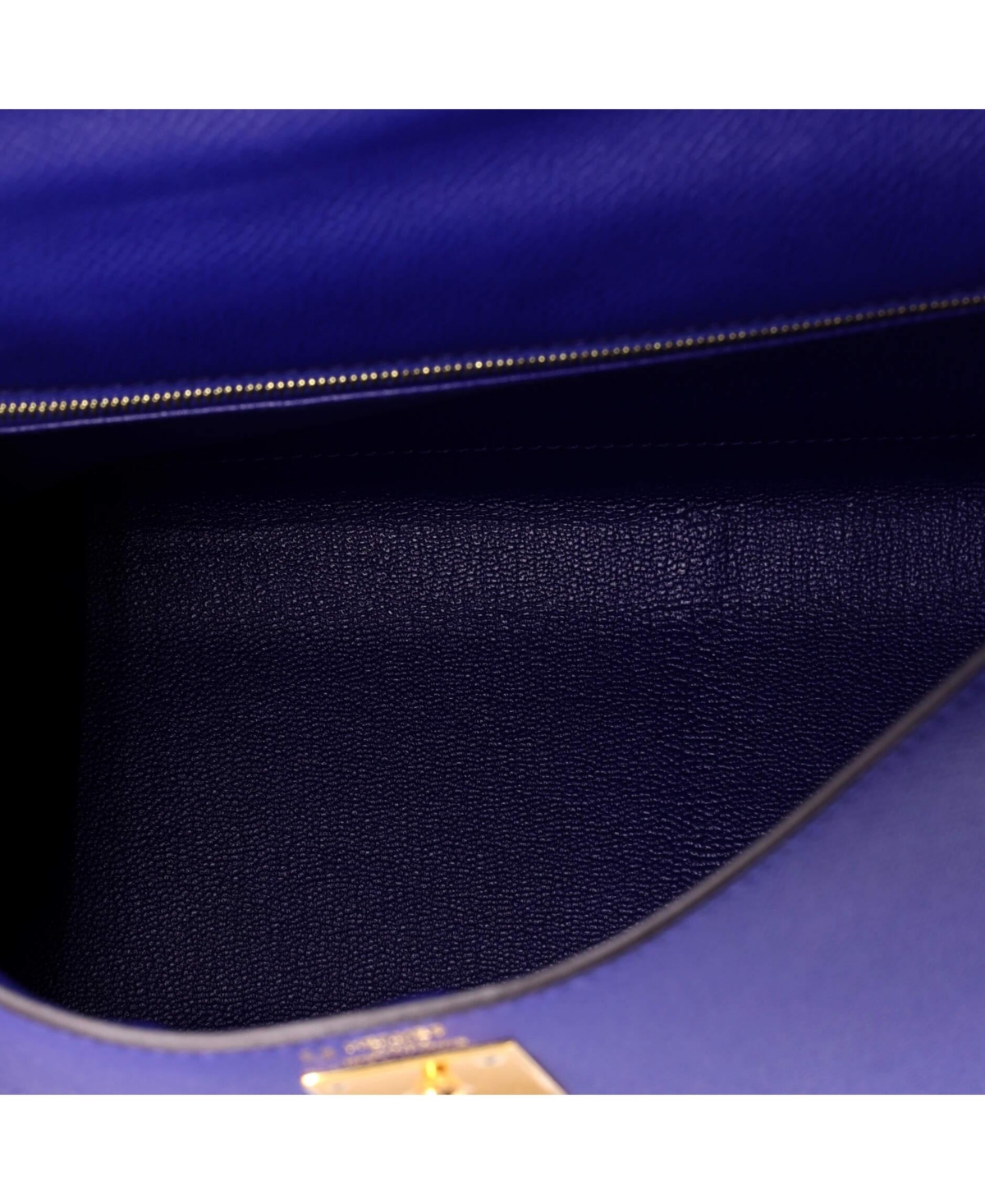 Pre-Owned HERMES Kelly 28 Handbag Bicolor Epsom with Gold Hardware