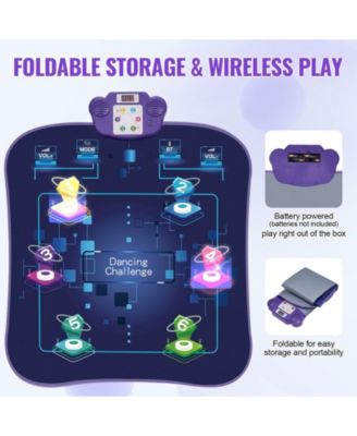 Dance Mat, 6-Button Dance Mixer Rhythm Step Play Mat, Electronic Dance Pad with Wireless Bluetooth