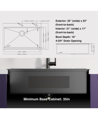Gunmetal Kitchen Sink Topmount Workstation Stainless Steel Single Bowl
