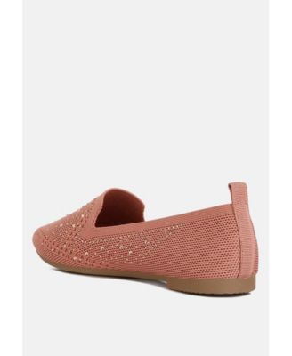 Womens Abedi Rhinestone Embellished Pull Tab Loafers