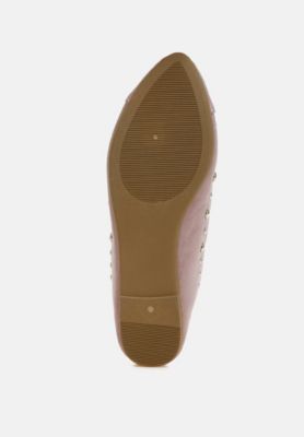 Womens Olesia Stud Emebllished Ballet Flats