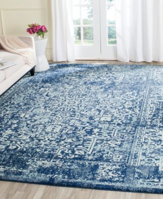 Safavieh - Evoke EVK256A Navy/Ivory 6'7" x 9' Area Rug