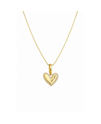 Marina “Love You” Pav&eacute; Heart Necklace
