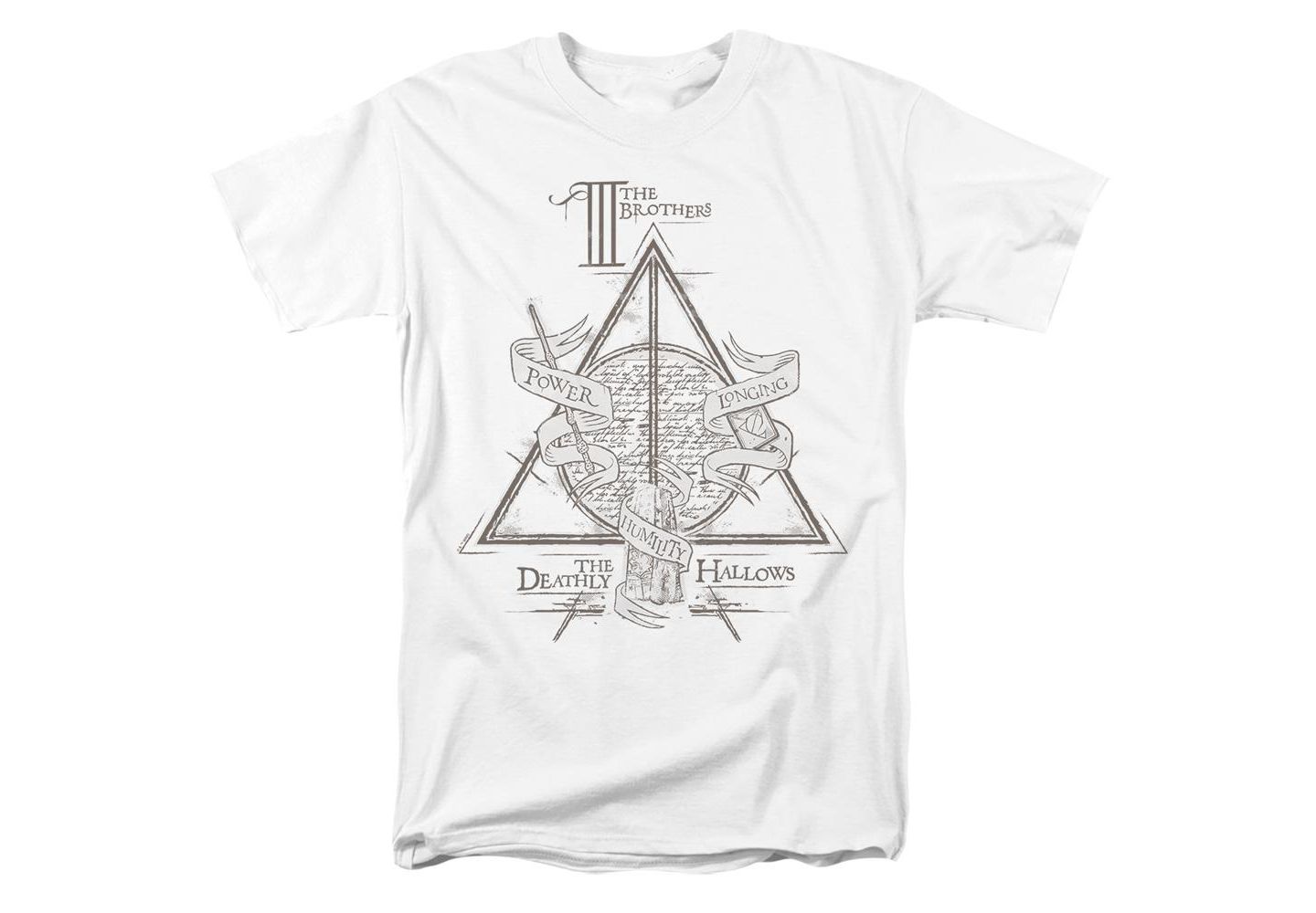 Мужская футболка Harry Potter Three Brothers Deathly Hallows, цвет: Белый — фото 1