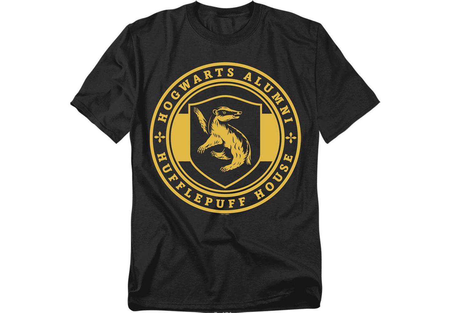 Мужская футболка Harry Potter Hufflepuff House Badge, цвет: Чёрный — фото 1