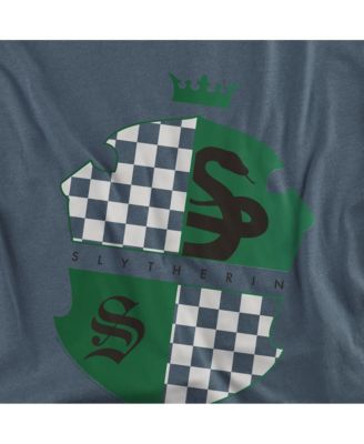 Men's Slytherin Checkered Shield Crest T Shirt