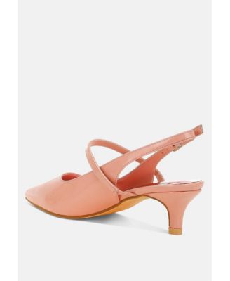 Womens Abloom Kitten Heel Slingback Sandals