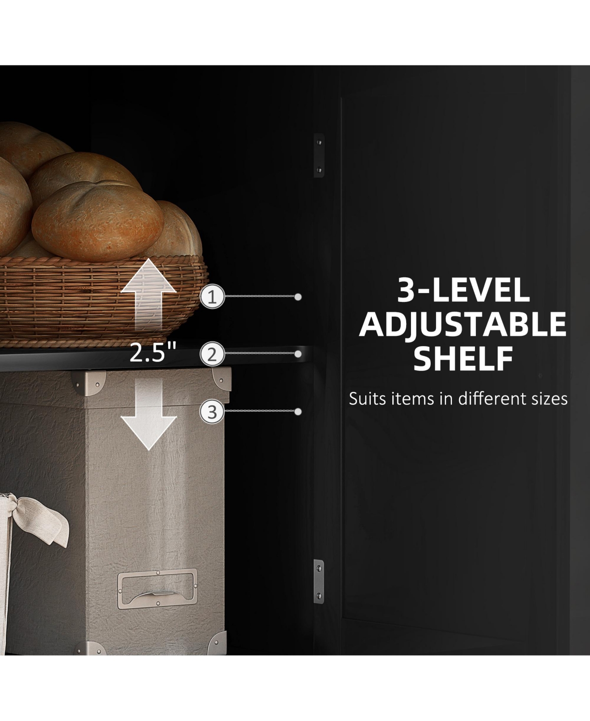 41" Sideboard Buffet Cabinet with Storage Drawer, Adjustable Shelf,