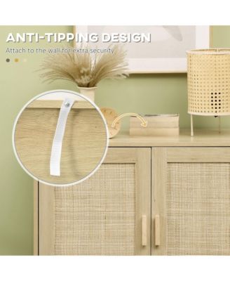 Storage Sideboard with Rat Doors and Storage, Natural