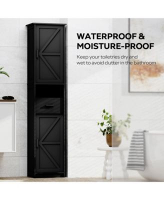 Streamdale 69" Tall Bathroom Storage Cabinet with Barn Doors & Drawer
