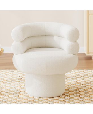 Streamdale 360° Pink Swivel Accent Chair for Living Room, Bedroom, or Small Space