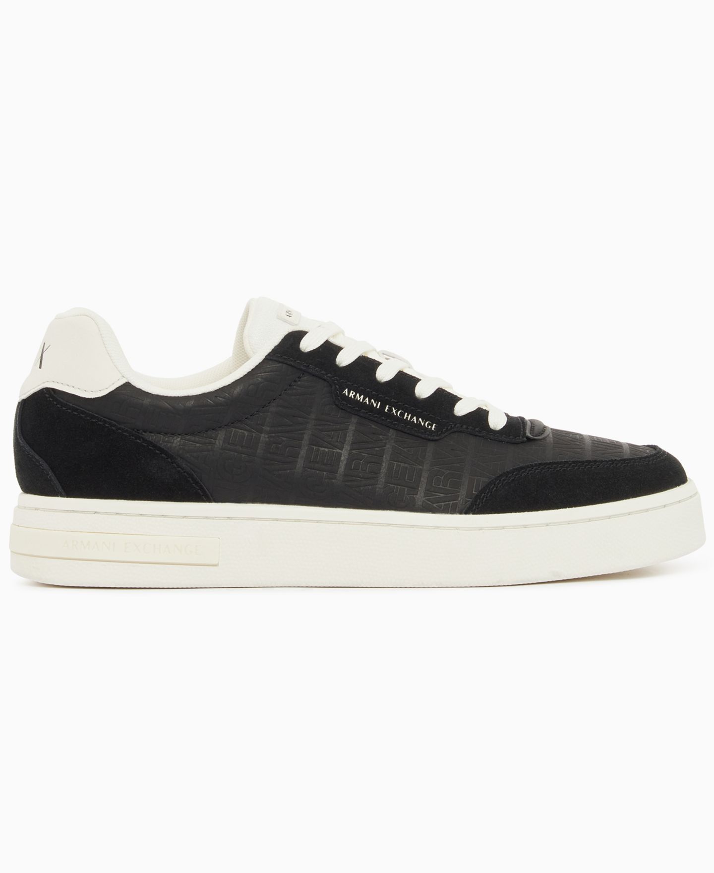Мужские кроссовки A|X Armani Exchange London Embossed, цвет: Чёрный / Молочный белый — фото 2