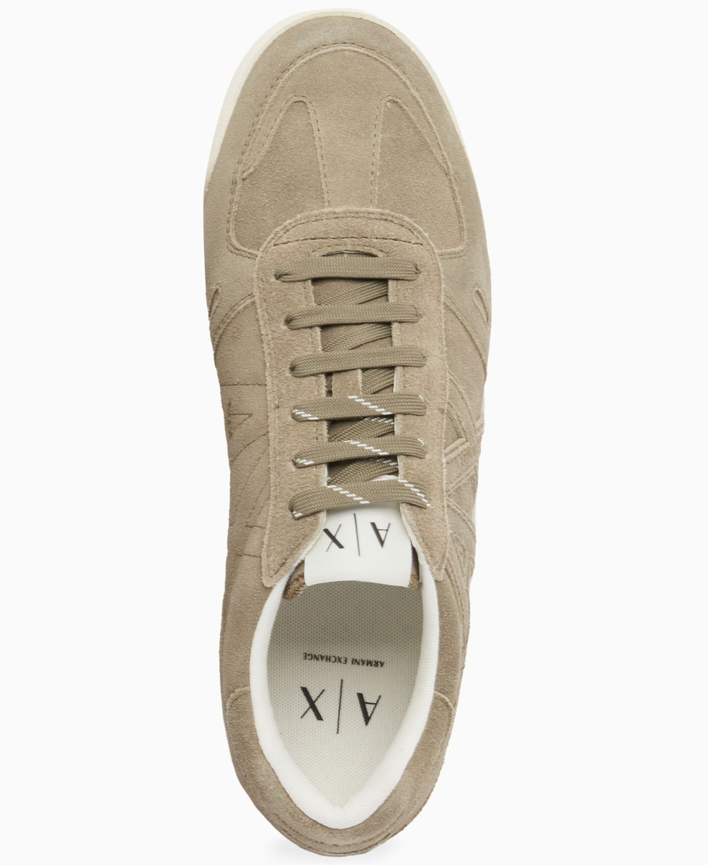 Мужские кроссовки A|X Armani Exchange Suede Trip, цвет: Оливковый — фото 4