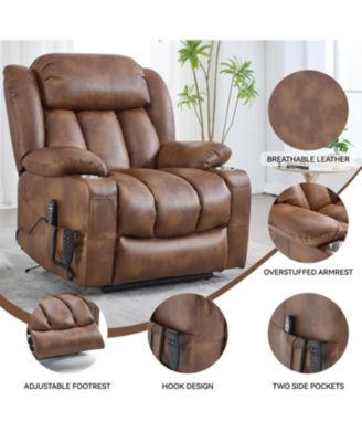 Leatherair Power Lift Recliner 350 LBS Massage