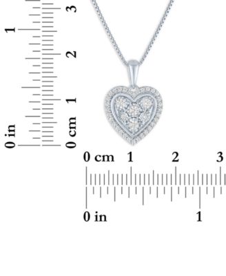 Heart Diamond Pendant Necklace (1/4 ct. t.w.) in Sterling Silver