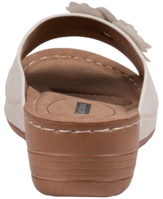 Women's Clover Flower Rosette Comfort Slip-On Sandals