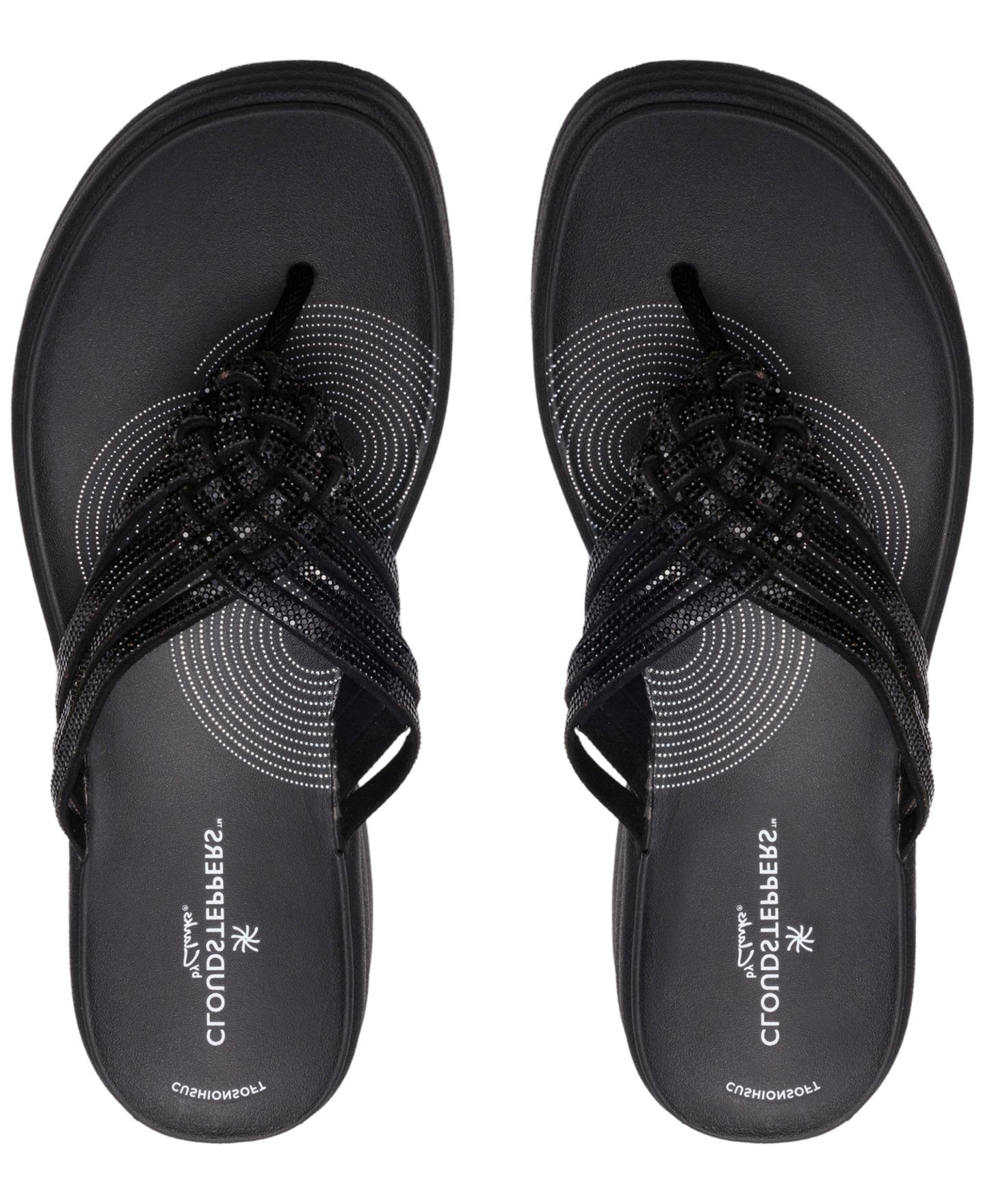 Женские сандалии Clarks Cloudsteppers Drift Gem Round Toe, цвет: Чёрный — фото 6
