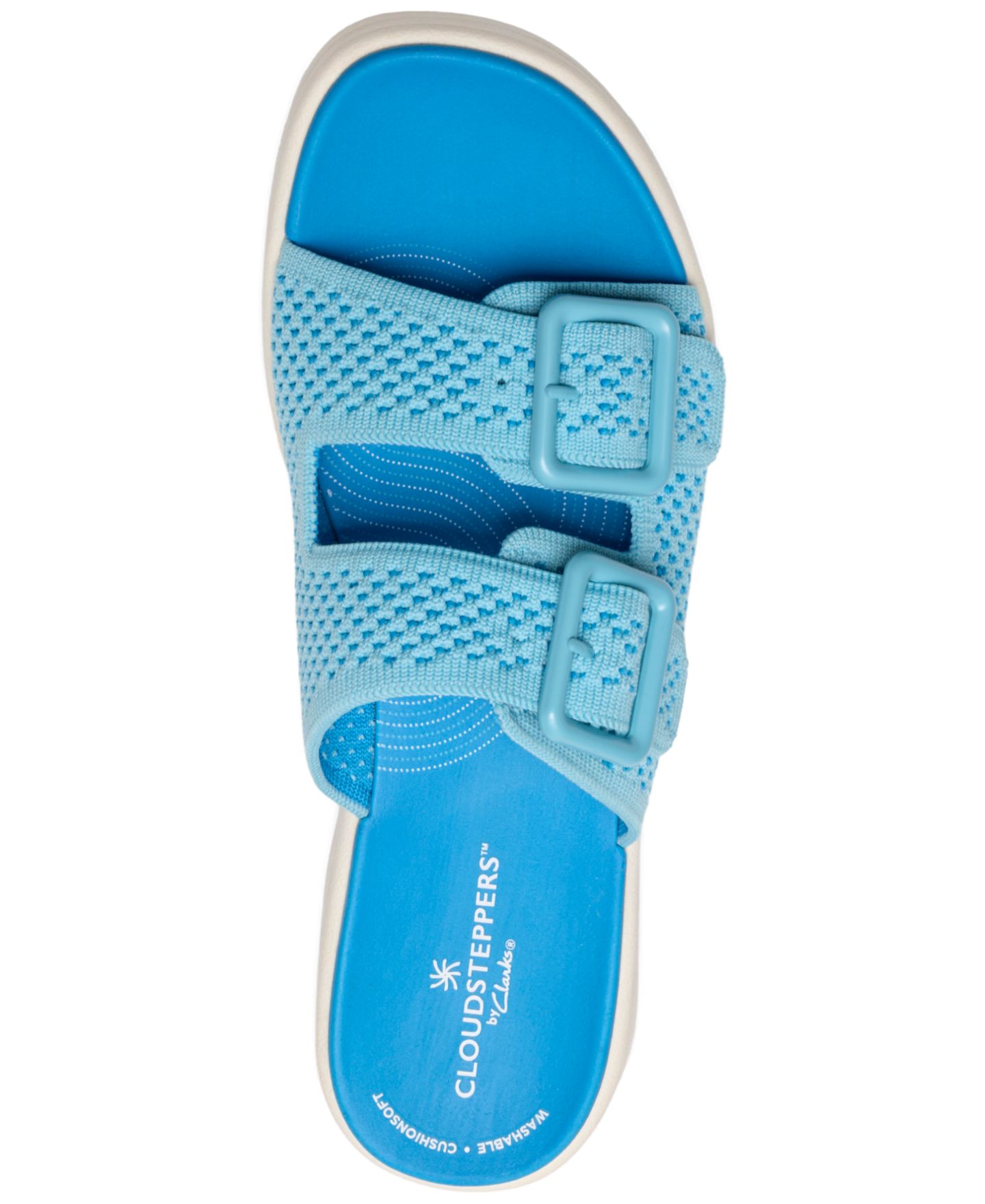 Женские сандалии Clarks Drift Faye Round Toe Wedge, цвет: Яркий синий — фото 4