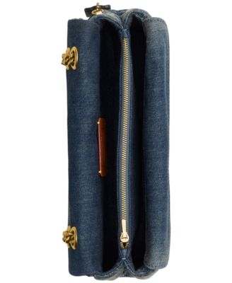 Quilted Tabby Medium Denim Shoulder Bag 26
