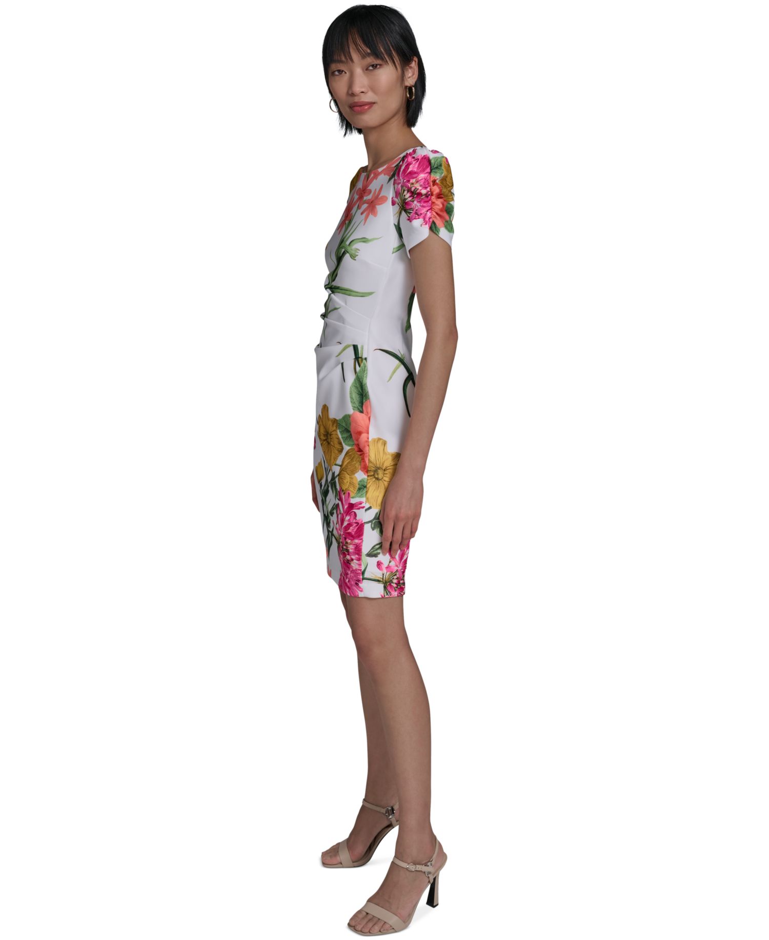 Women's Printed Puff-Sleeve Dress
