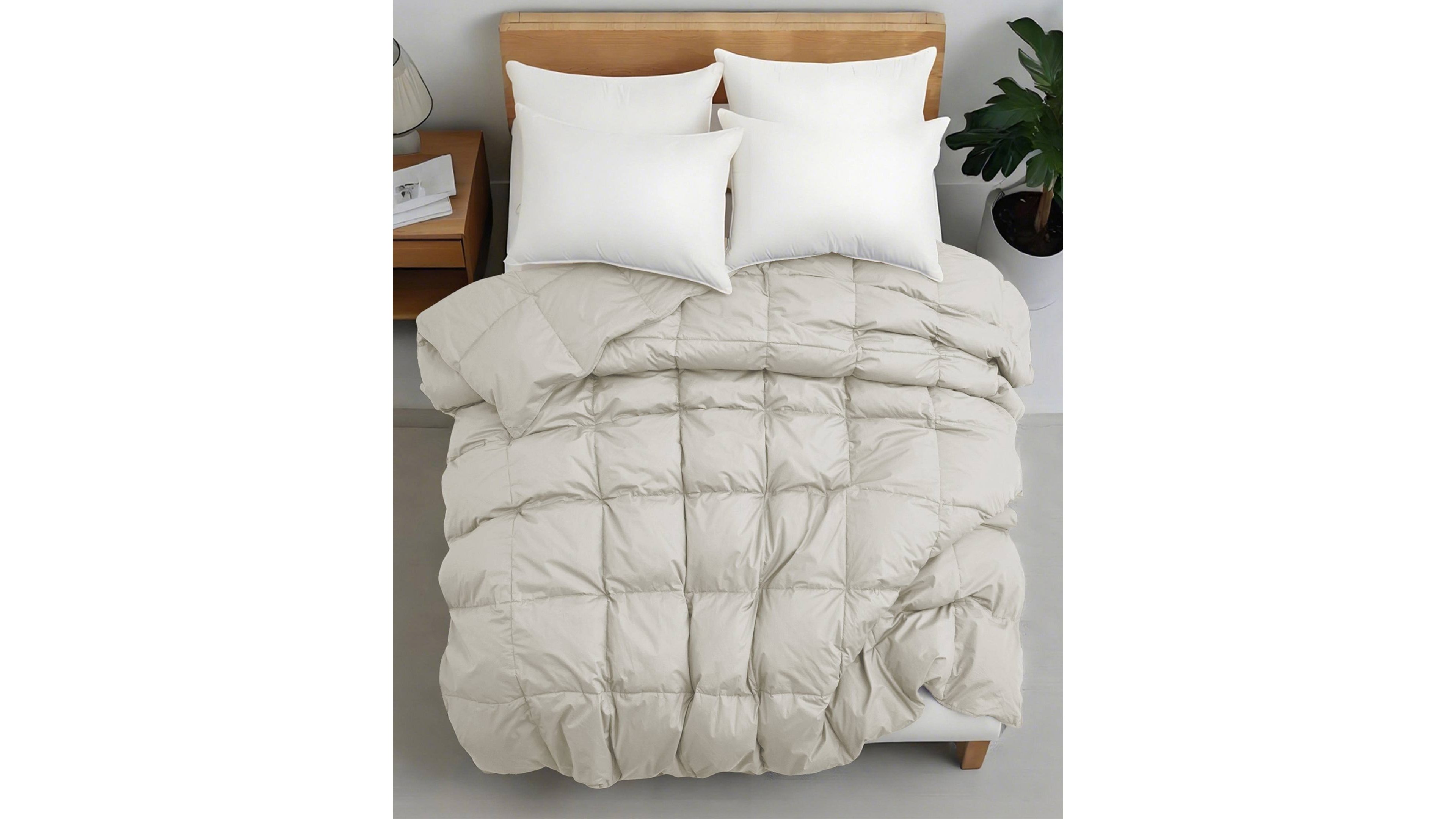 Unikome Comfort Goose Down Feather Comforter, King