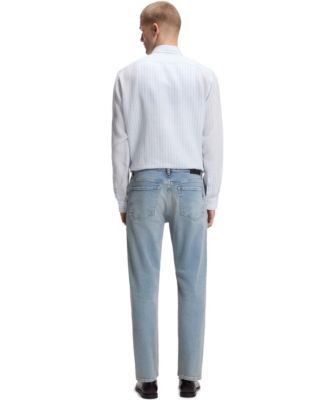 Men's Regular-Fit Striped Linen Dress Shirt