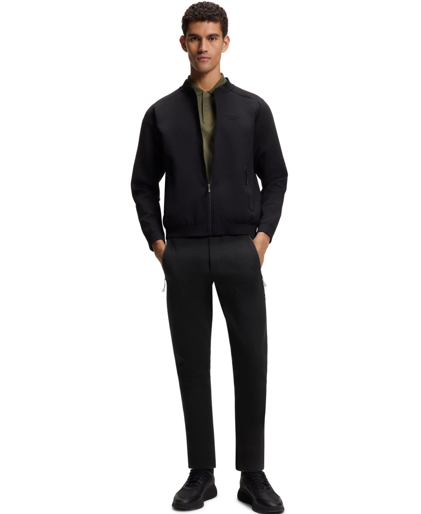 Мужские брюки Hugo Boss BOSS x Porsche Reflective Branding Tracksuit, цвет: Чёрный — фото 2
