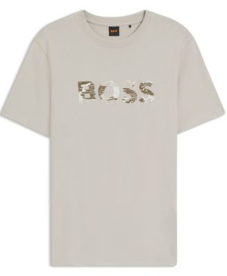 Men's Cotton-Jersey Logo Print T-Shirt