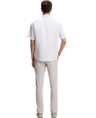 Men's Linen Regular-Fit Short-Sleeved Shirt