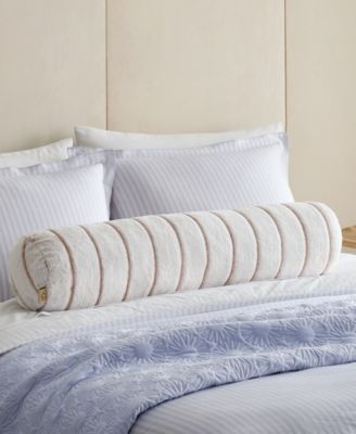 Stasia Faux Fur Bolster Decorative Pillow, 36" x 38"