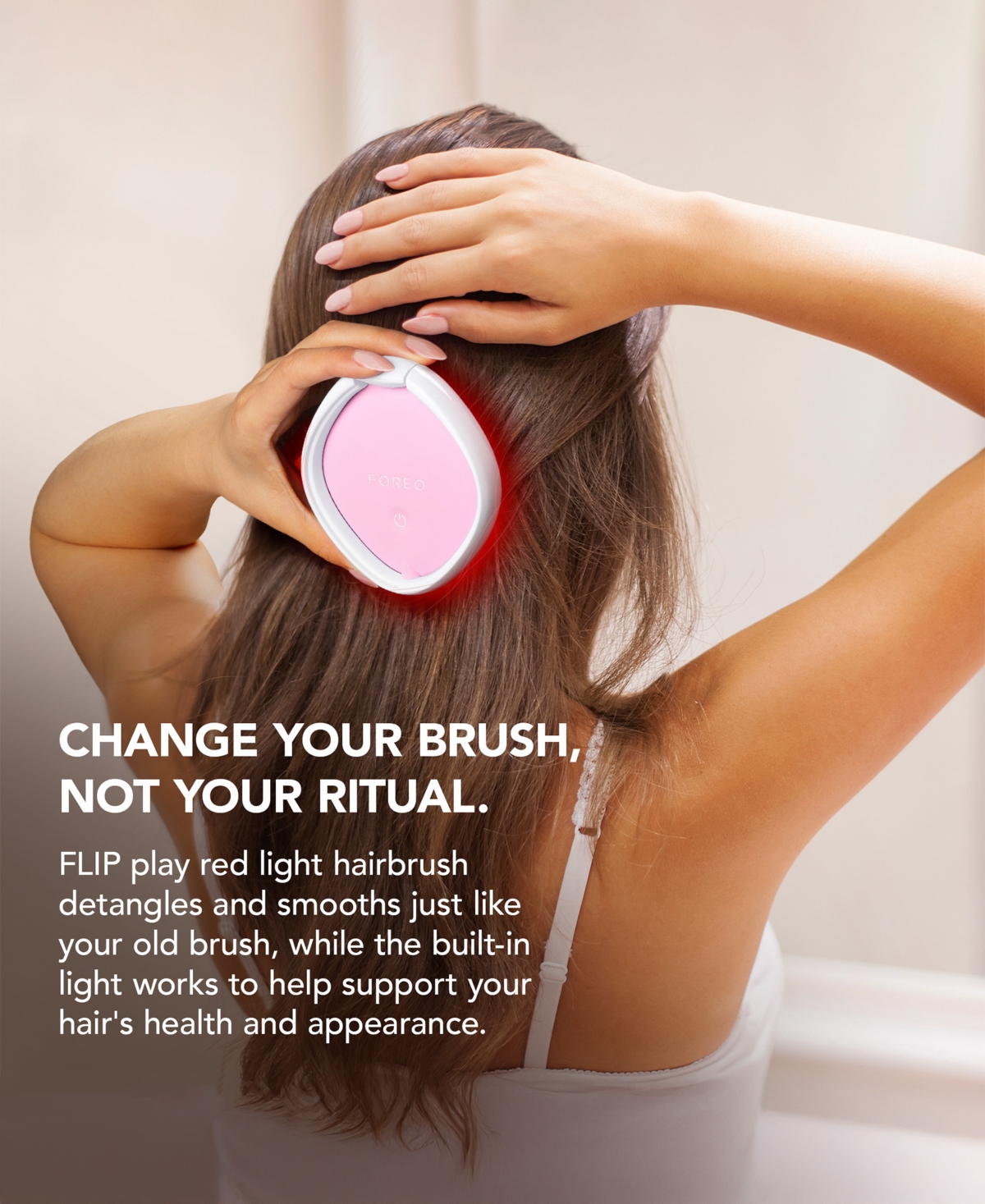 Foreo Flip Play Red Led Light Hairbrush