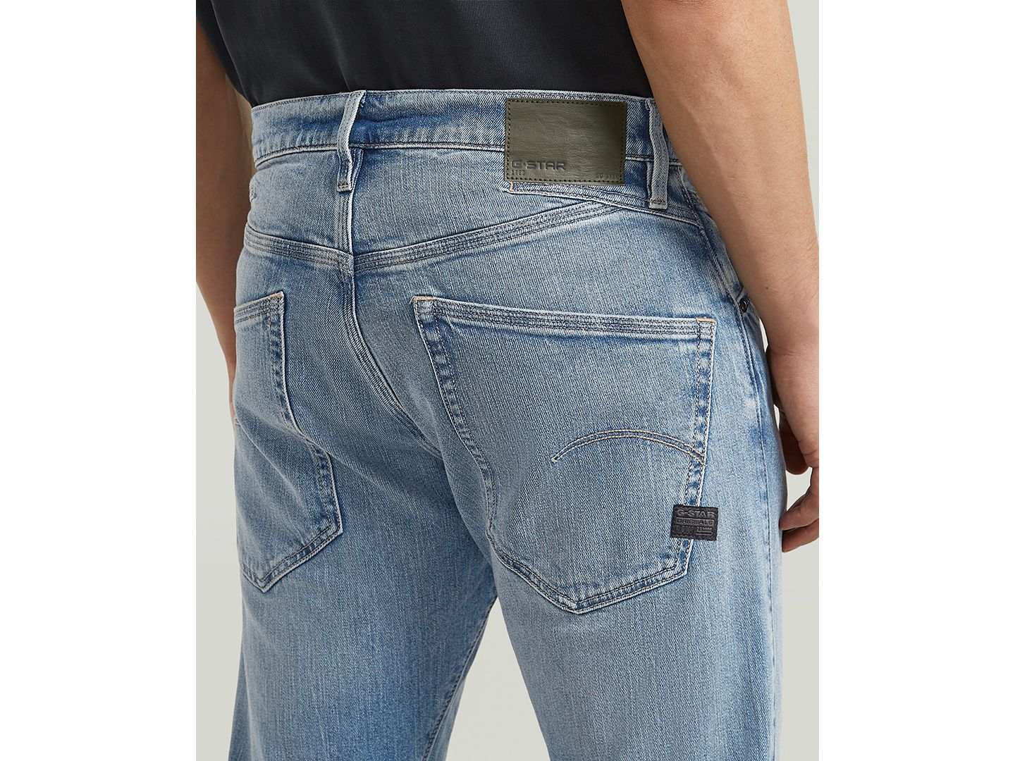 Мужские джинсы G-Star Raw Dartt Slim-Fit Straight, цвет: Выцветший синий — фото 4