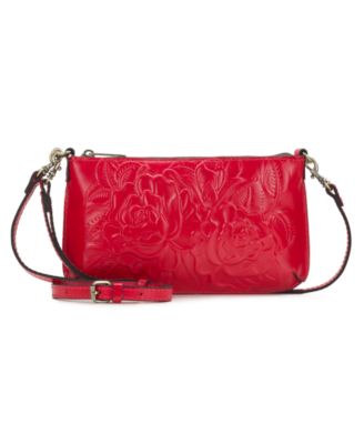 Laurina Small Floral Tooled Leather Wristlet Crossbody Bag