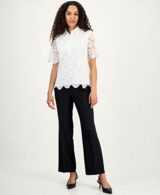 Women's Collared Lace Shirt