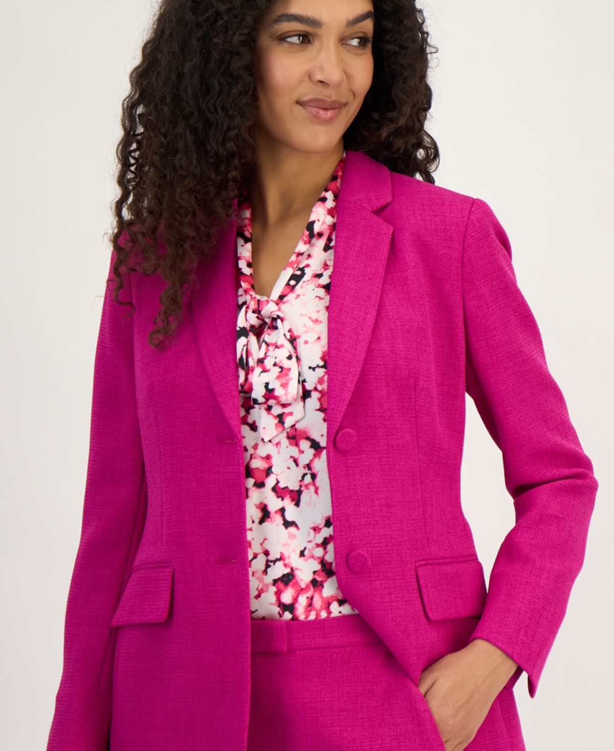 Kasper Women's Belted Notch Collar Blazer