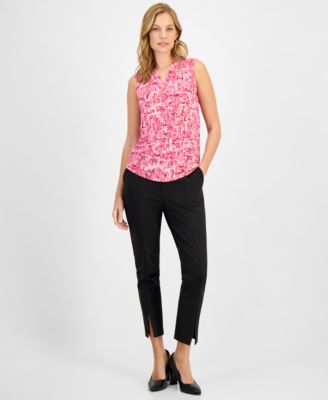 Women's Printed Sleeveless Top, Regular & Petite