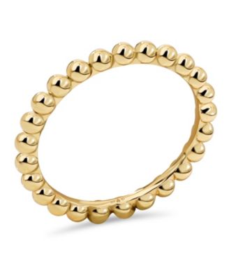 Beaded Ball Ring in Gold Plated Sterling Silver