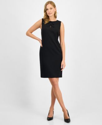 Women's Bow Sleeveless Sheath Dress