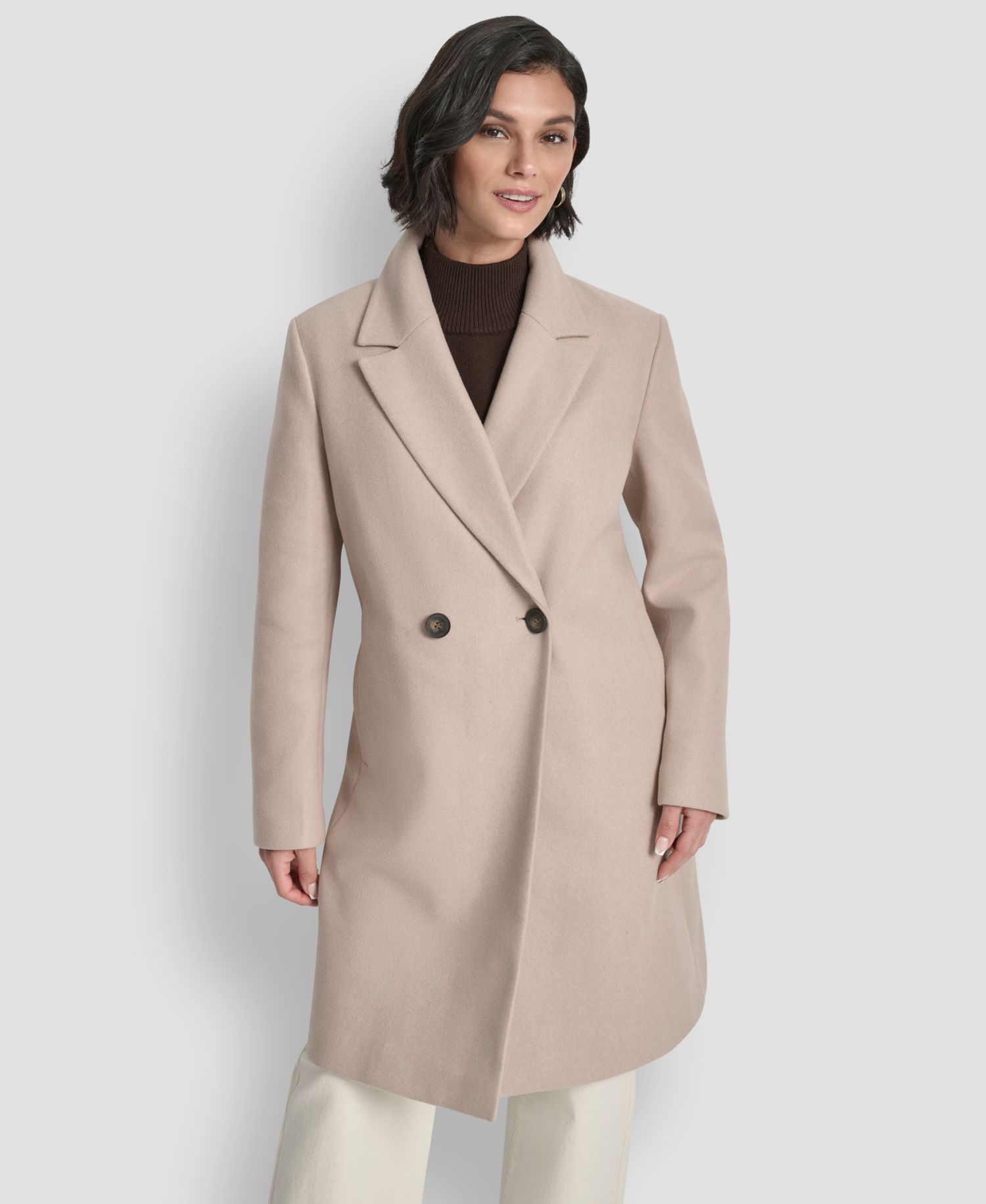 Women's Double-Breasted Notch Collar Coat